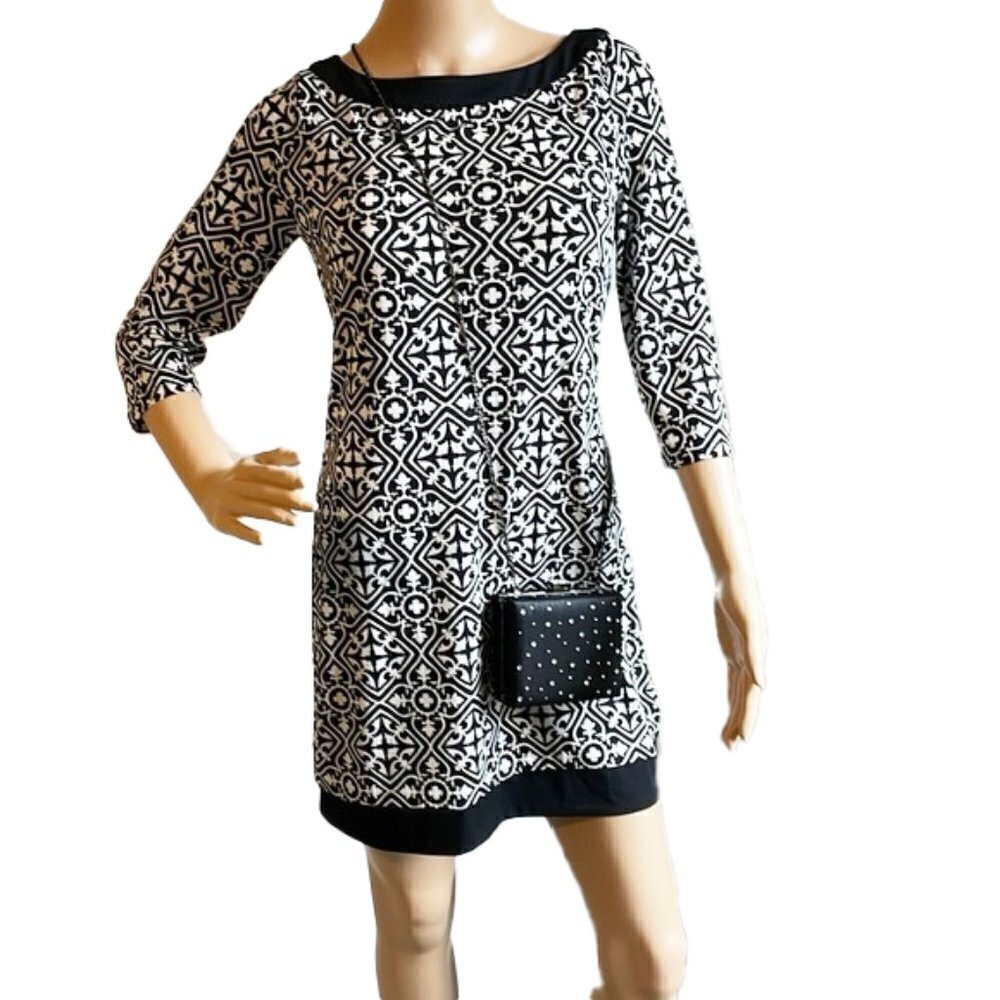 WHITE HOUSE BLACK MARKET Geometric Work Dress Size XS